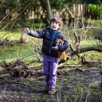 Cliveden - 17 February 2013 / Oscar with his new friend Strippy in the woods around Cliveden...