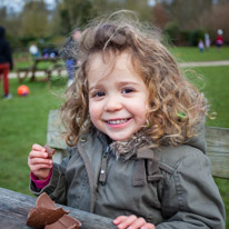 Cliveden - 31 March 2013 / Alana with a big piece of chocolate