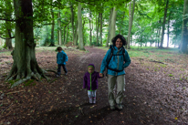 Greys Court - 15 September 2013 / Jess, Oscar and Alana walking in the woods
