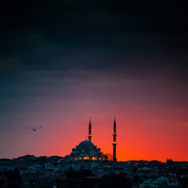Istanbul / An amazing sunset on one of the beautiful mosque. This place is full of mistery and charm. Loved it