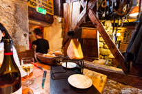 La Plagne - 08 February 2014 / The raclette in the same restaurant Au bon vieux temps...
