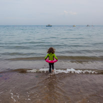 Swanage - 07 May 2016 / Alana going back to the water