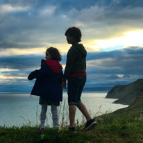 Bridport - 24-26 June 2017 / Alana and Oscar observing the sea...