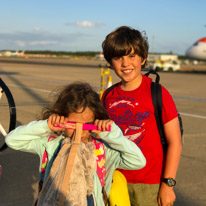 Greece - 19 August 2017 / Oscar and Alana before flying